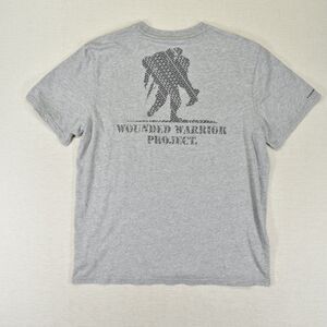 UA Charged Cotton  Wounded Warrior Project T Shirt Believe In Heroes Gray L